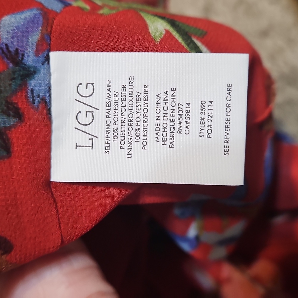 CAbi Red Floral Blouse - Picture 12 of 12